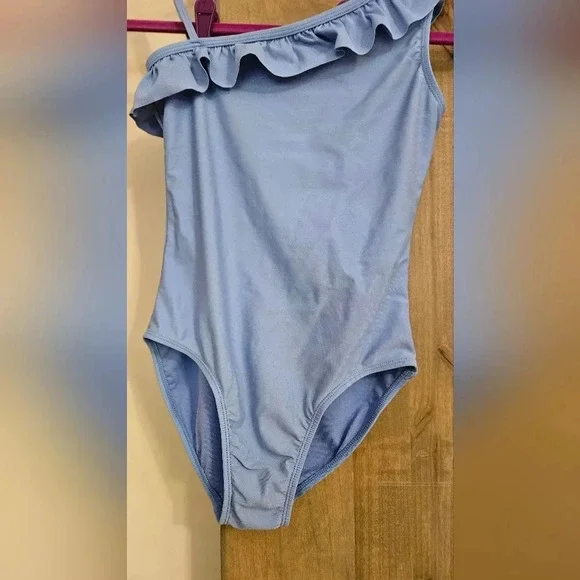 GAP Kids Kids Asymmetric One-Piece Swimsuit in Blue. Size L(10=12) - Picture 5 of 5